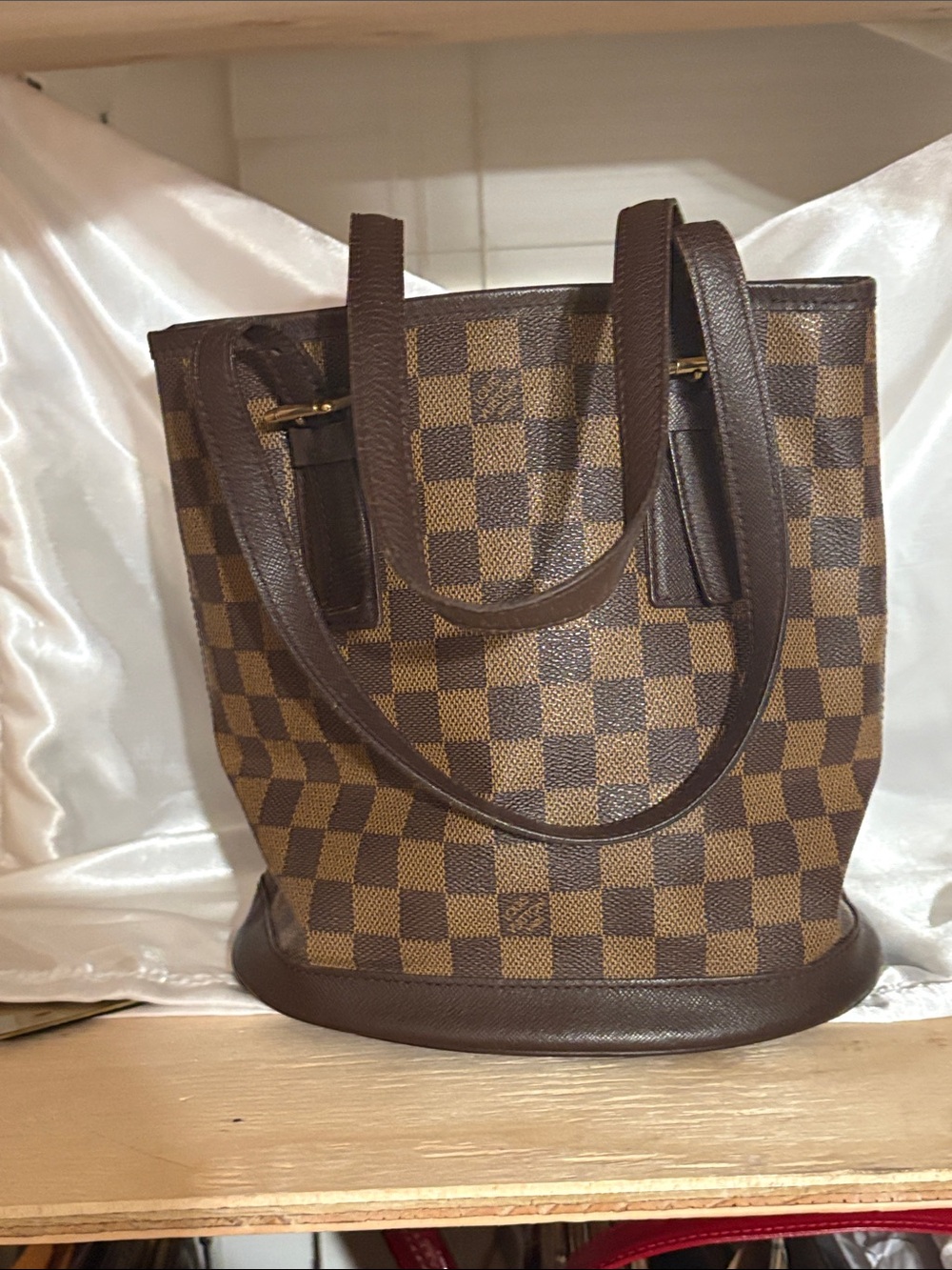 Louis Vuitton Brown Damier Ebene Canvas Tote